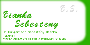 bianka sebesteny business card