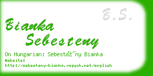 bianka sebesteny business card